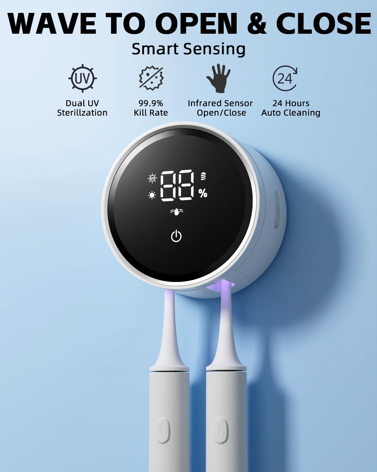 WONICO 360° transparent chamber keeping brushes visible and protected from splashes benefit