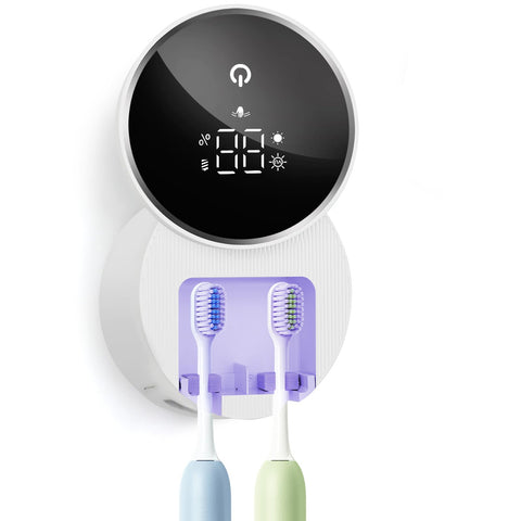 WONICO front-mounted view showing compact wall-mounted organizer and neat toothbrush storage benefit