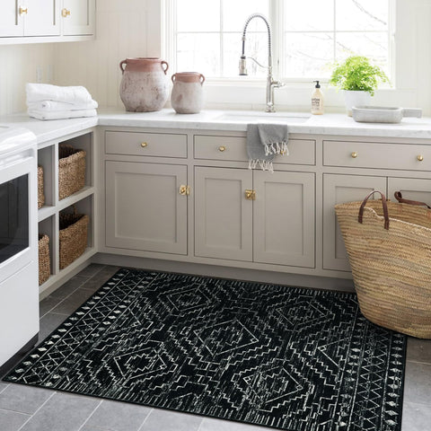 Wonnitar styled in bedroom adding warmth and boho contrast to flooring