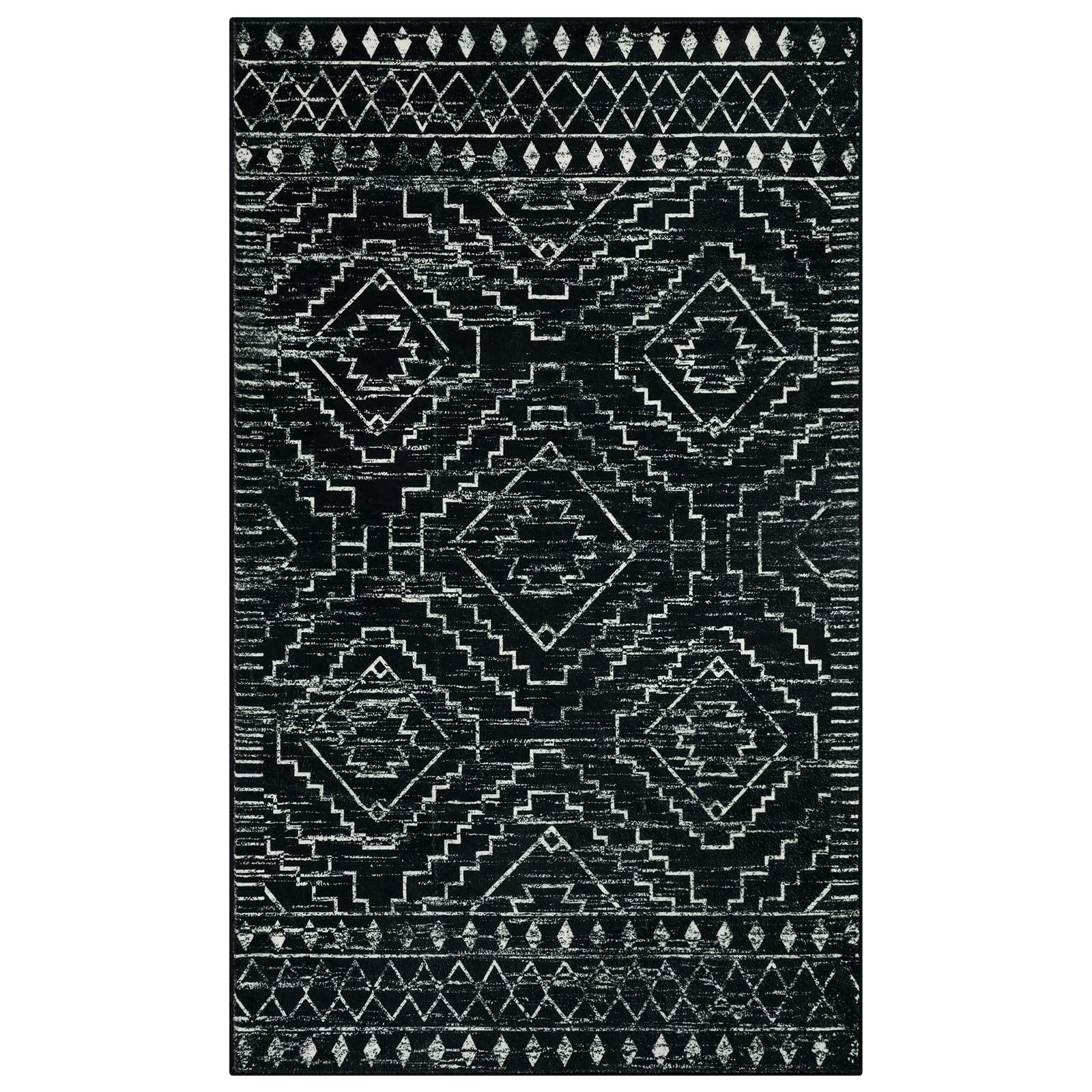 Wonnitar rug with a dog on it illustrating pet-friendly, easy-clean features