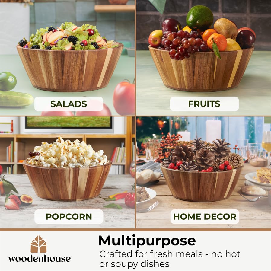 Woodenhouse 10-inch bowl side profile showing smooth rim and stable base for serving