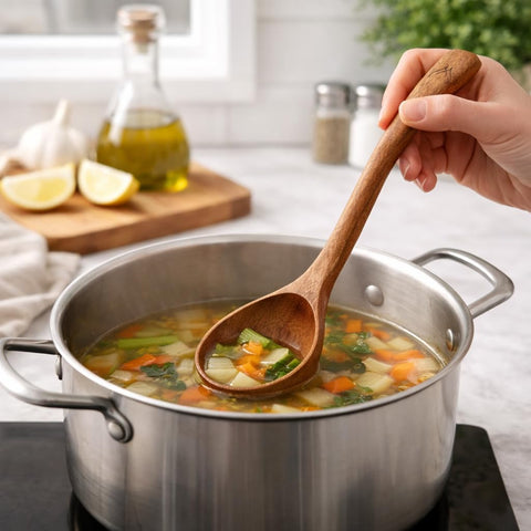 WOODLANDS USA ladles on kitchen counter in lifestyle setting, stylish utility benefit