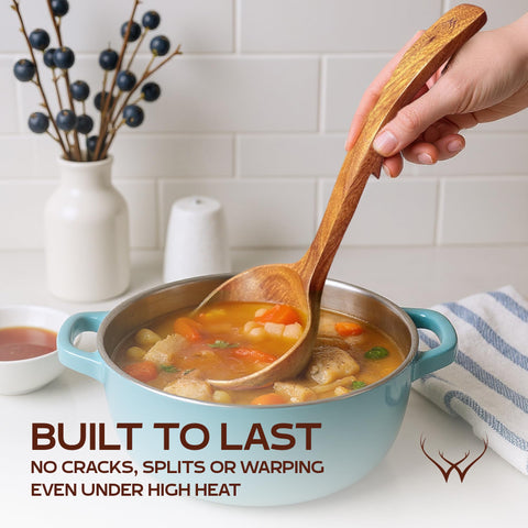 WOODLANDS USA small ladle portioning sauce into bowl, precise control benefit