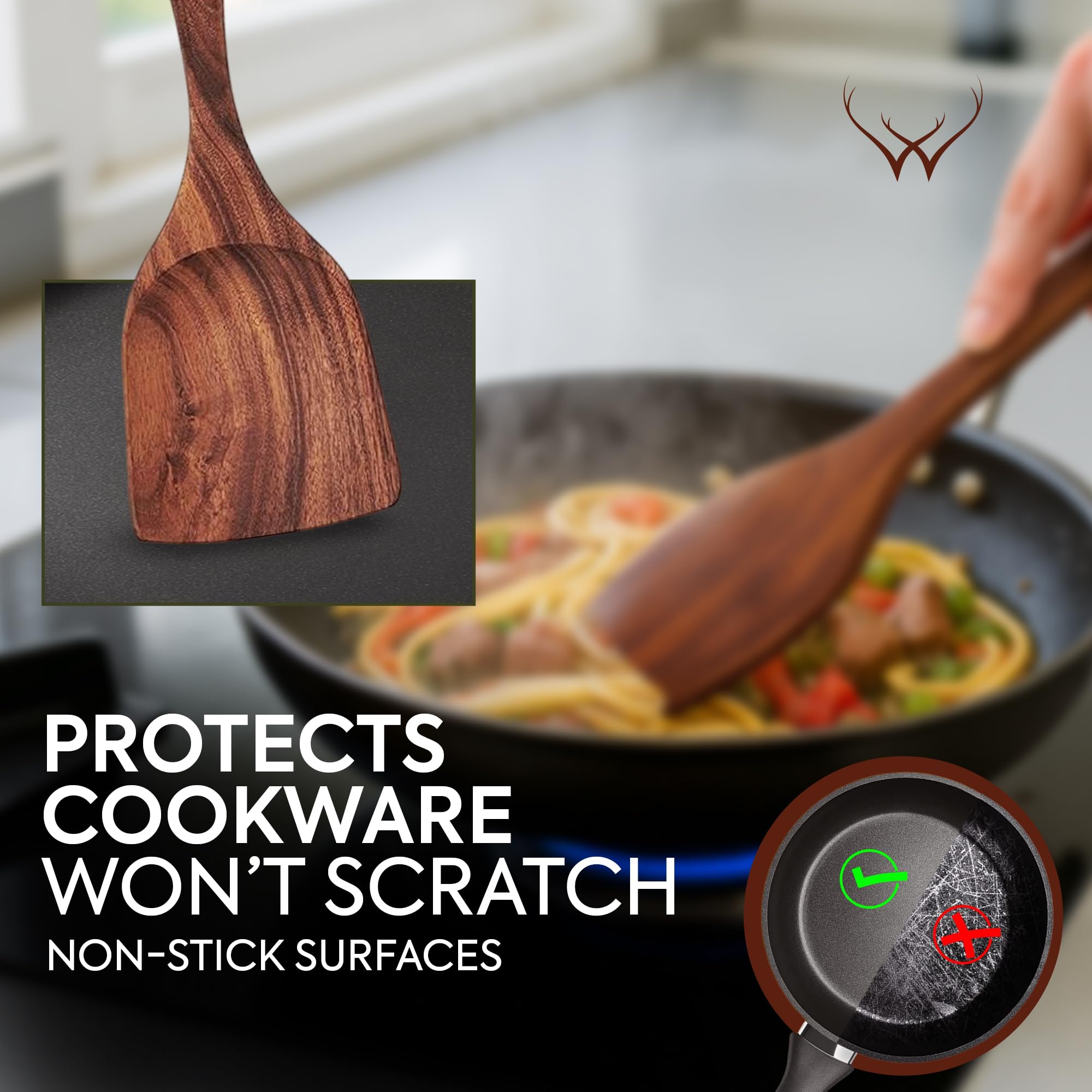 WOODLANDS USA whisk and ladle in use demonstrating functional mixing and serving