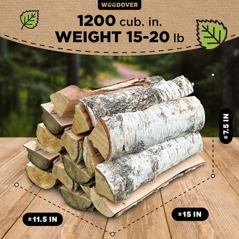 Woodover close-up of split birch log highlighting easy lighting