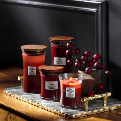 WoodWick(ウッドウィック) empty glass repurposed as decorative container after candle use