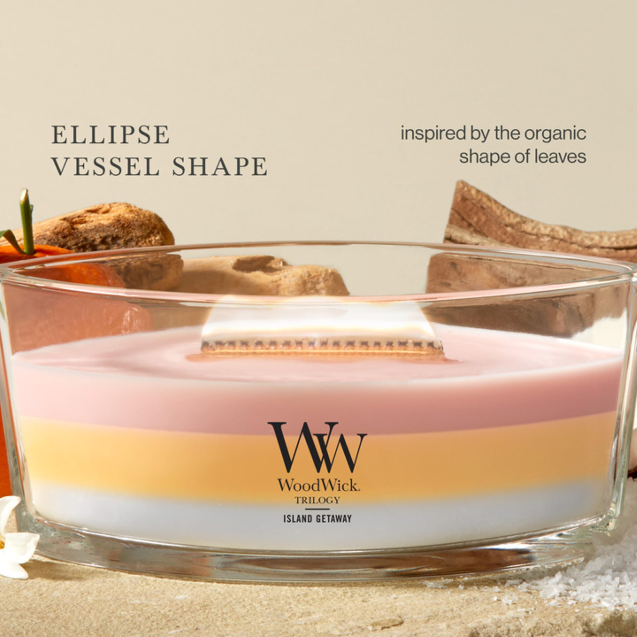 WoodWick(ウッドウィック) close-up of Hearthwick wooden wick delivering crackling ambience benefit