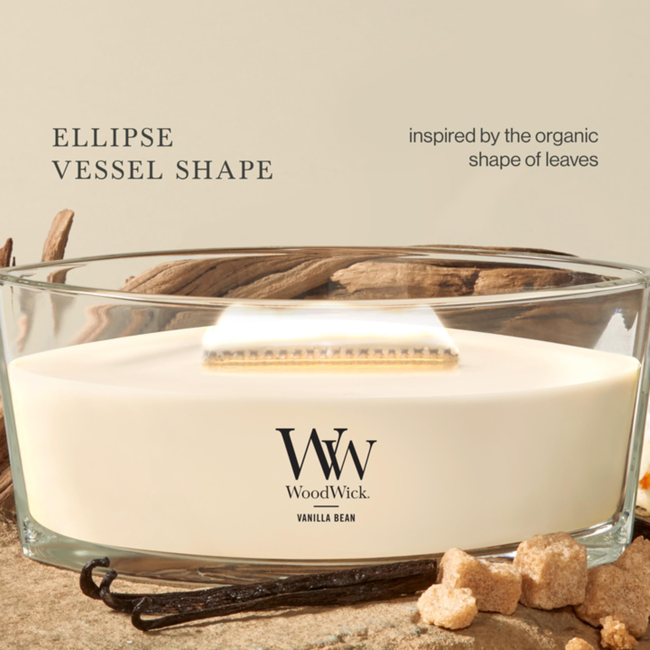 WoodWick(ウッドウィック) melted wax pool top view delivering consistent fragrance throw