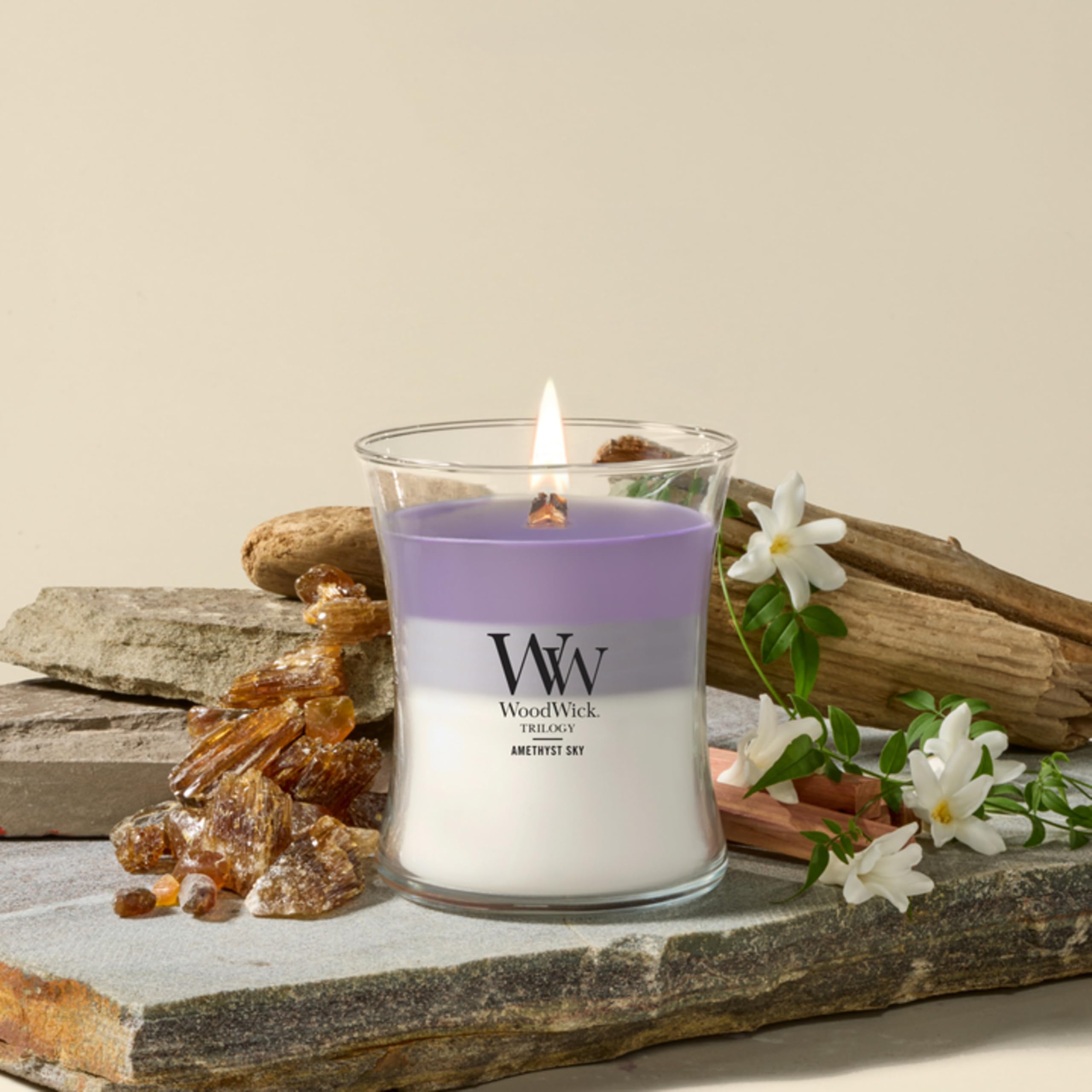 WoodWick(ウッドウィック) wooden wick close-up highlighting soft crackling ambiance benefit