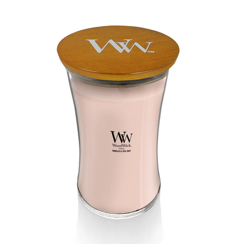 WoodWick wooden wick close-up highlighting crackle sound and ambiance benefit