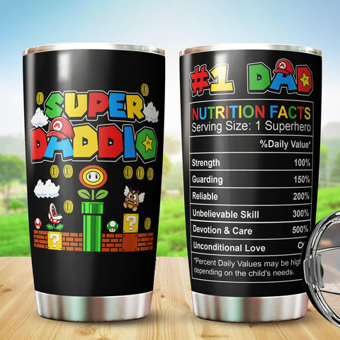 WOOKOO Dad tumbler lid detail demonstrating spill-resistant design