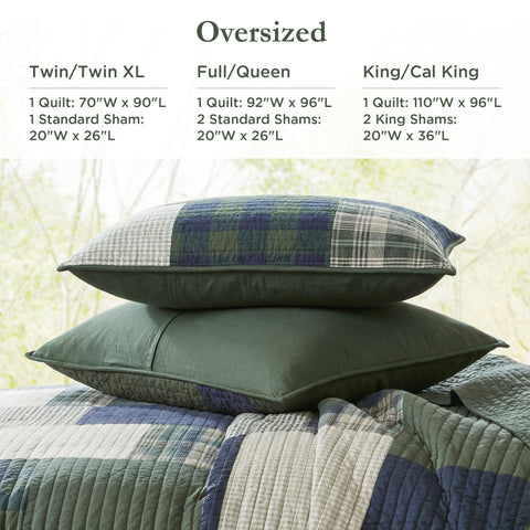 Woolrich Mill Creek shams arranged on bed, coordinates with coverlet for finished look