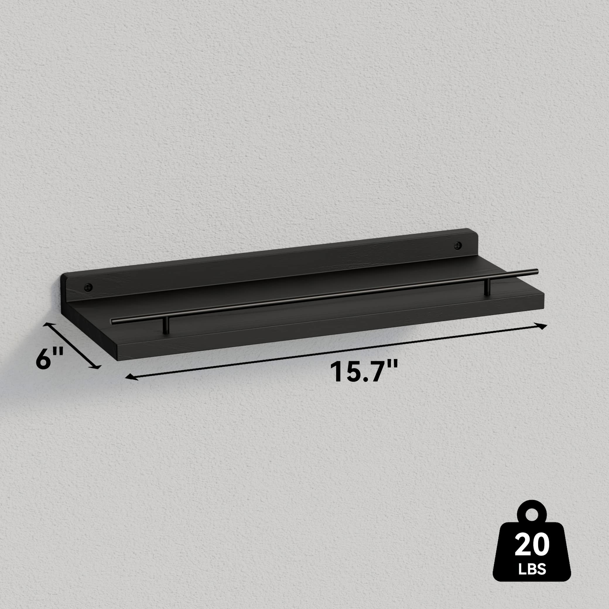 WOPITUES side profile showing shelf thickness and sturdy construction benefit
