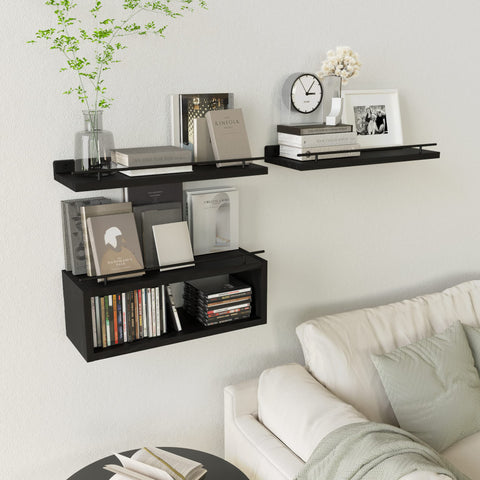 WOPITUES shelves next to everyday items showing scale and practical storage capacity