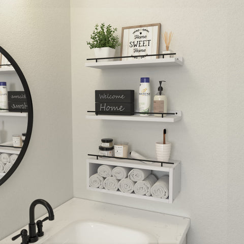 WOPITUES MDF edge and included mounting hardware showing durable construction
