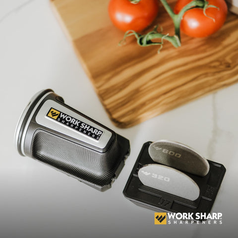WORK SHARP magnetic angle block close-up for consistent sharpening