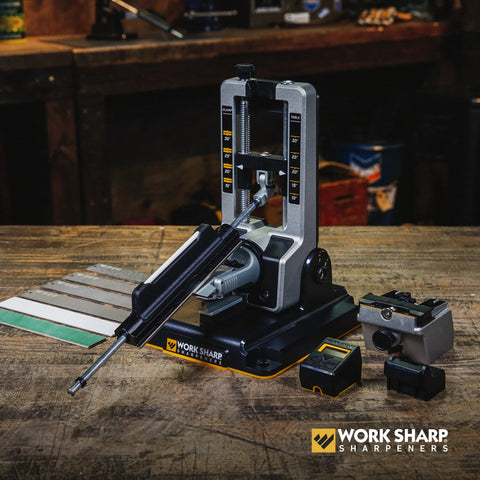 Work Sharp digital angle indicator close-up for precise angle control