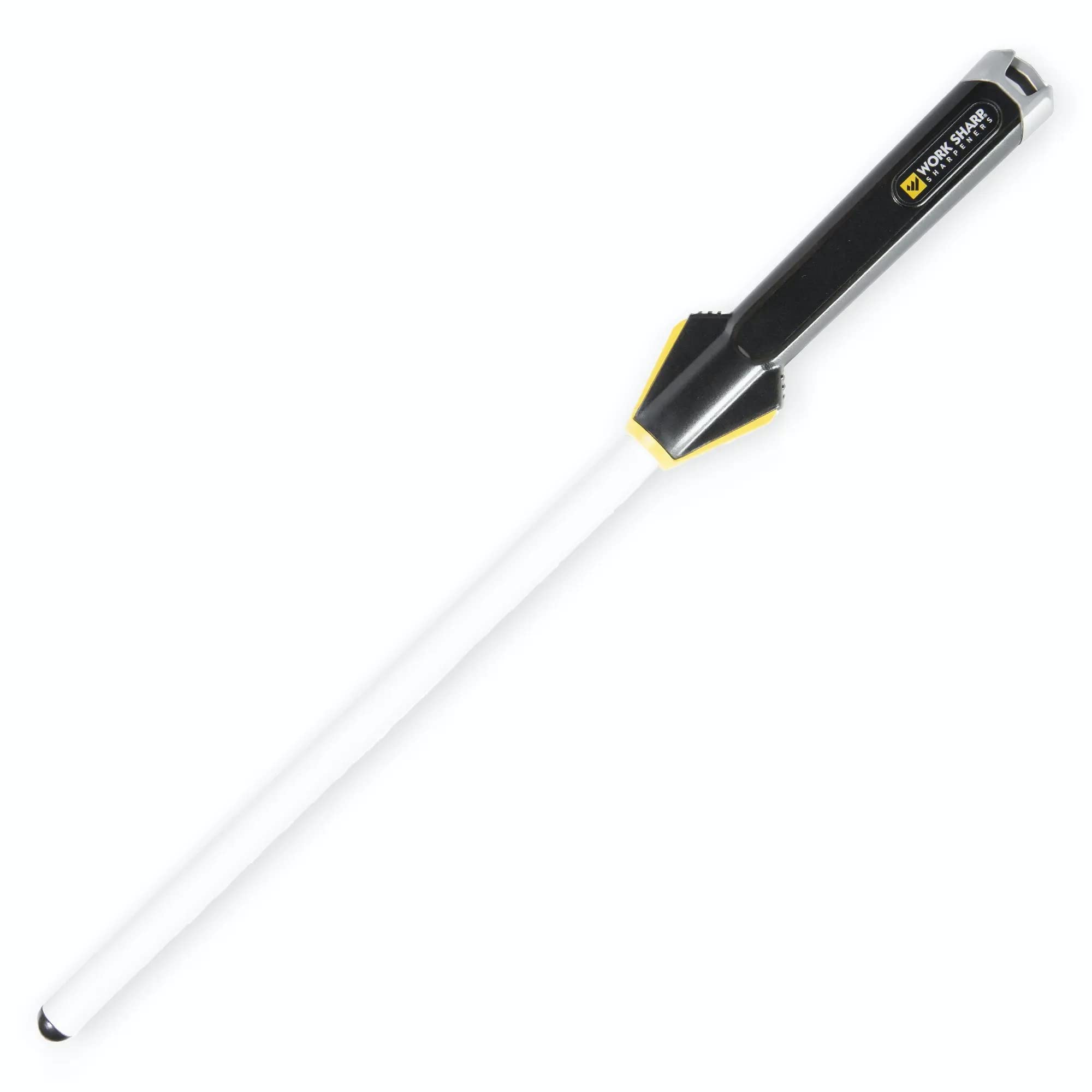 Work Sharp front view of the honing rod showing angle guide benefit