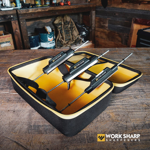 WORK SHARP close-up grit labels on diamond plates for accurate grit selection