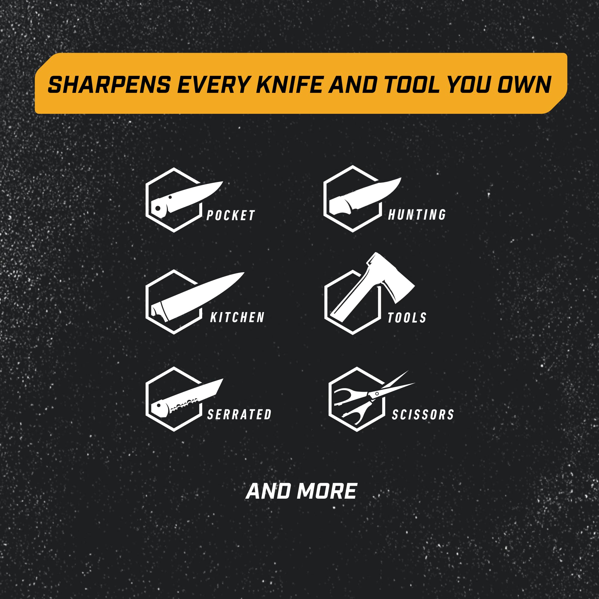 WORK SHARP knife in guided cassette delivering consistent edge results