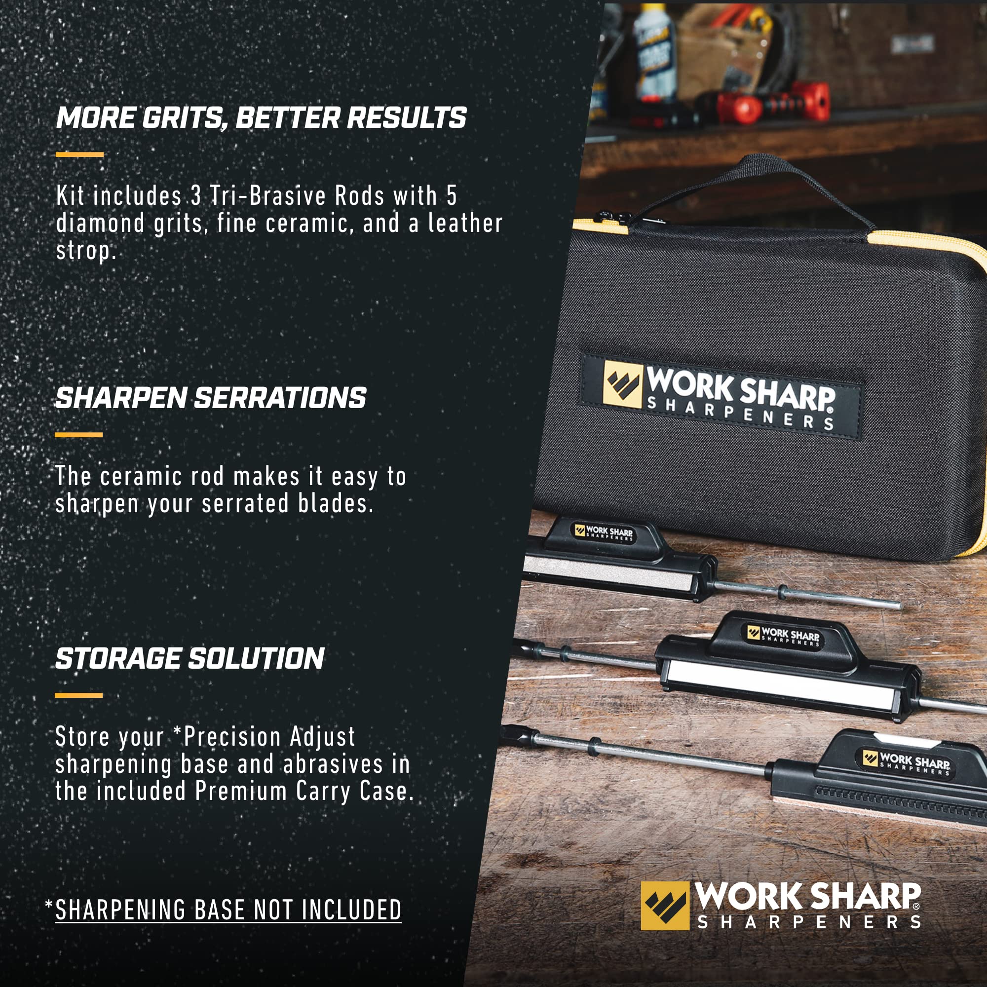WORK SHARP leather strop texture for final polish and smoother cutting performance
