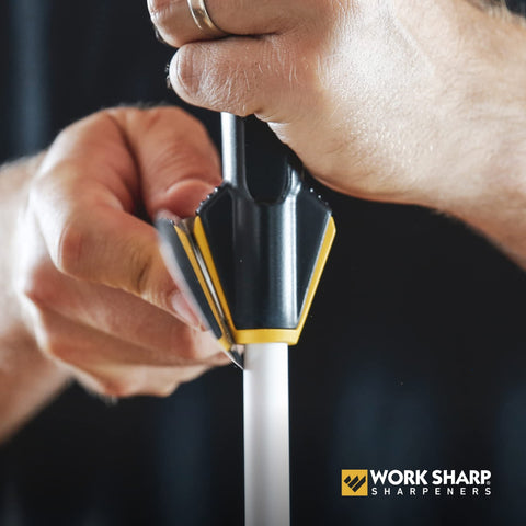 Work Sharp product packaging and label highlighting brand reliability