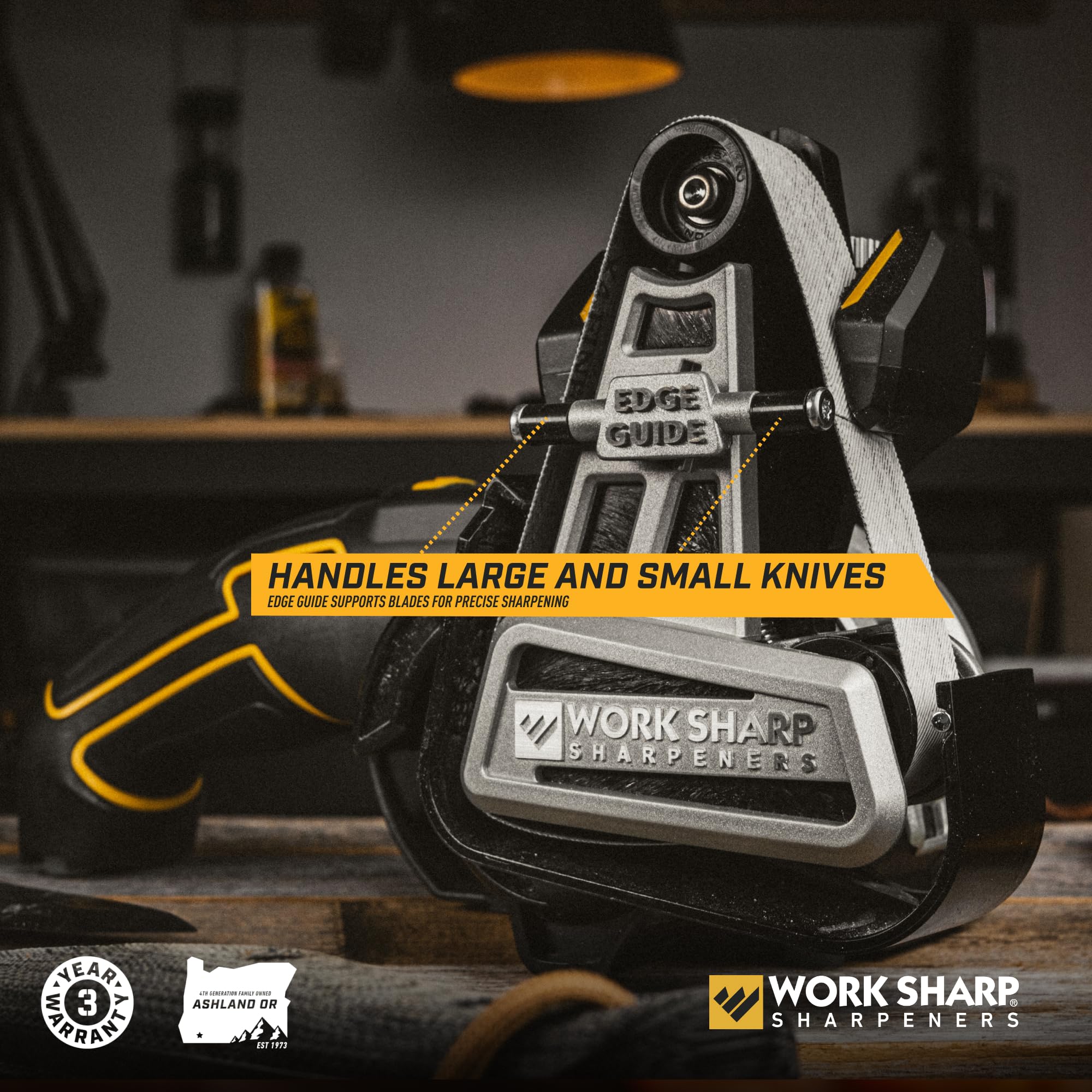 WORK SHARP sharpening a kitchen knife quickly restoring cutting performance