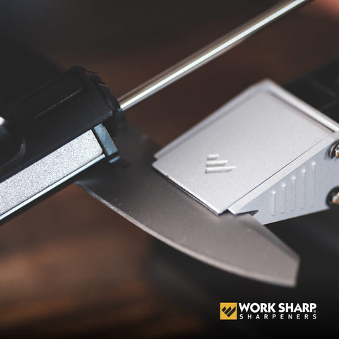 WORK SHARP size comparison on ruler showing compact portable footprint
