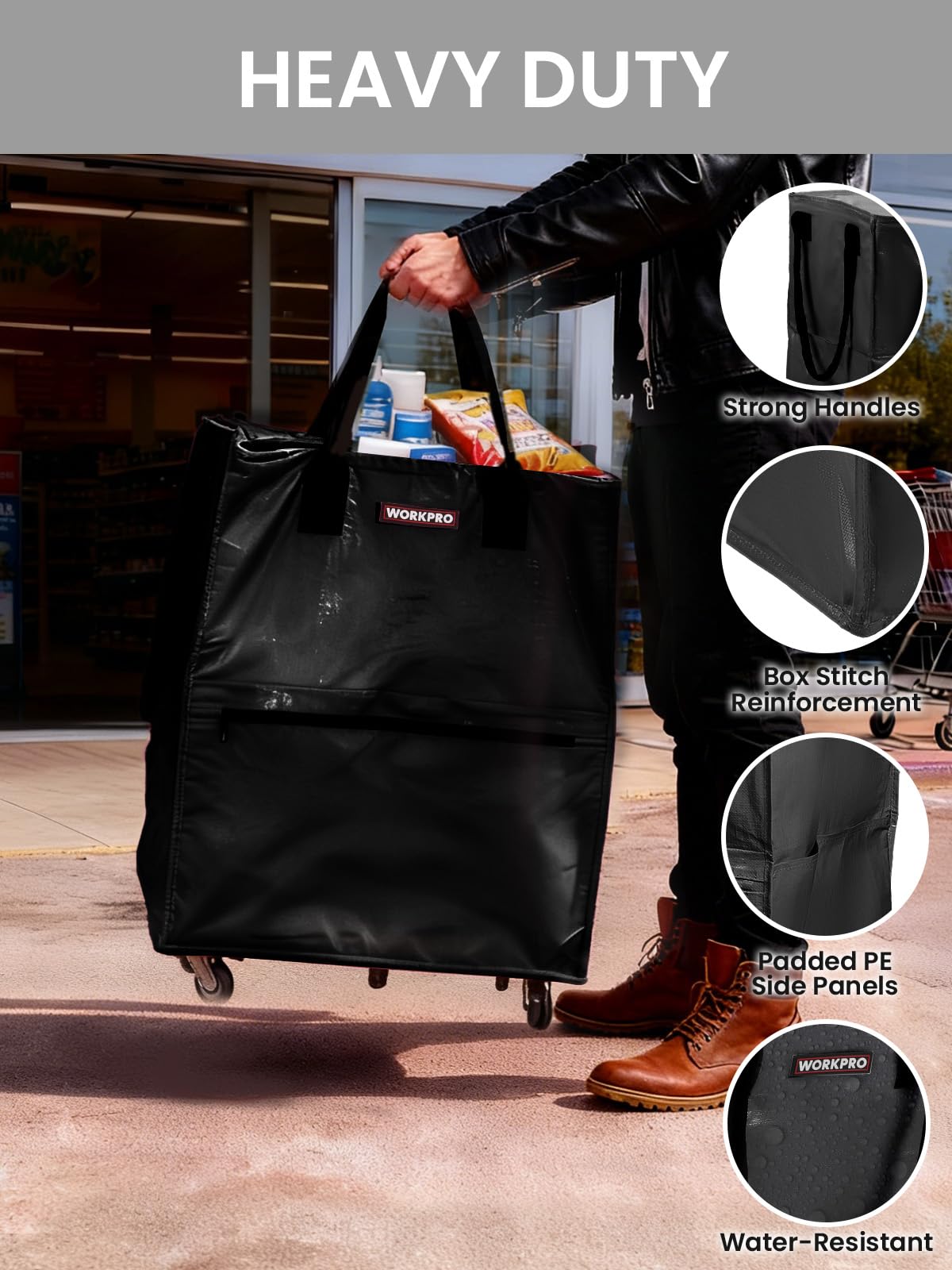 WORKPRO folded flat for compact storage saving space in closet