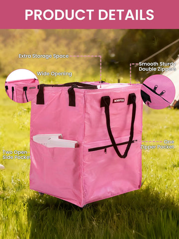 WORKPRO folded flat to illustrate compact storage saving closet space