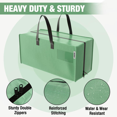 WORKPRO wide top open bag filled with bedding for faster packing