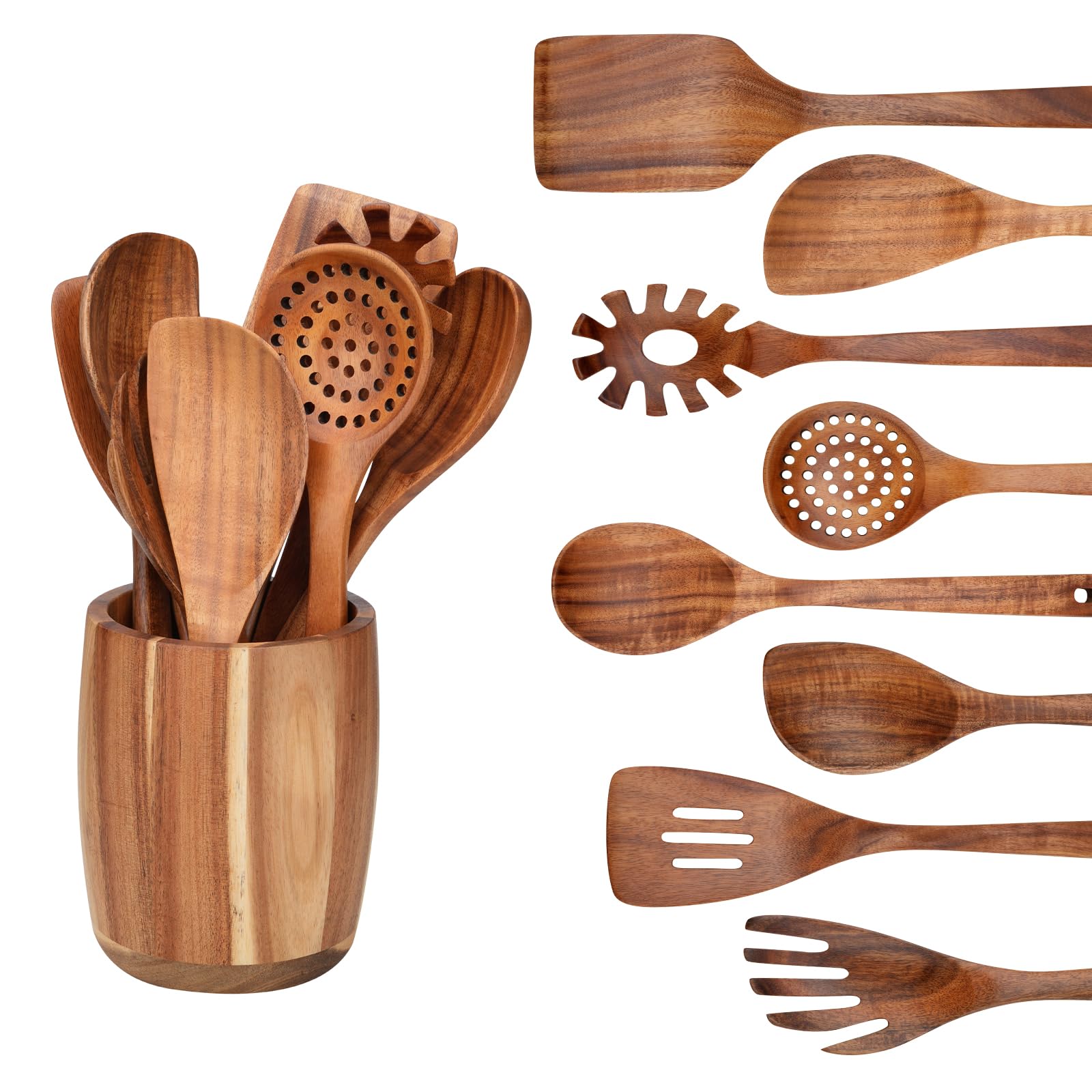wosponfan front packaging showing full 9-piece teak set and organized storage