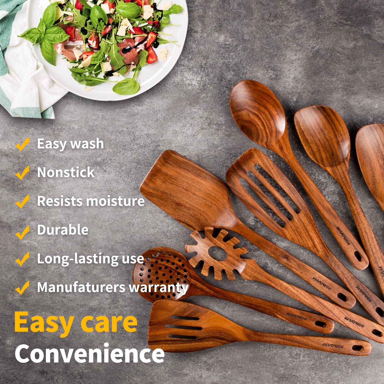 wosponfan spoon stirring saucepan showing high-heat safe performance benefit