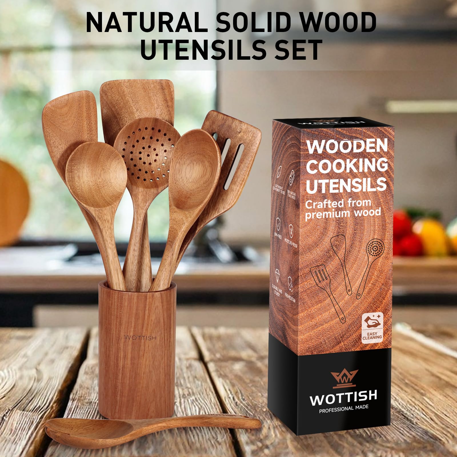 WOTTISH strainer spoon and ladle showing efficient liquid draining benefit