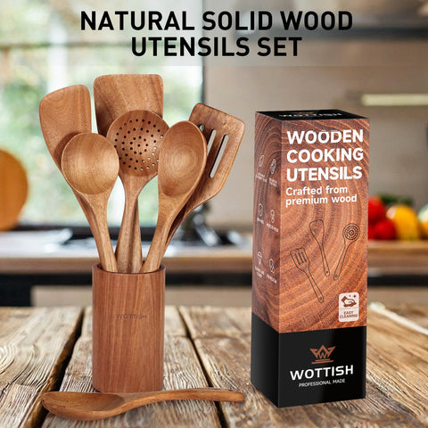 WOTTISH strainer spoon and ladle showing efficient liquid draining benefit