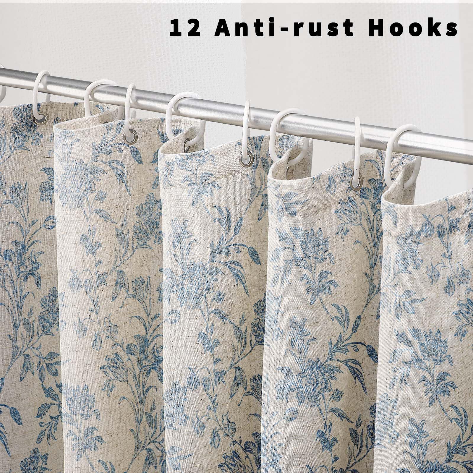 WOUVMA curtain installed in bathroom creates rustic, calming atmosphere