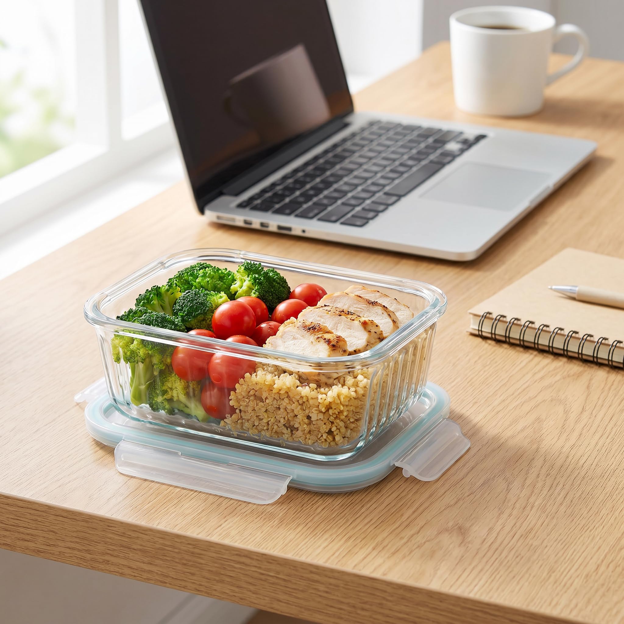 WOVOW container placed in lunch bag showing portable spill-resistant benefit