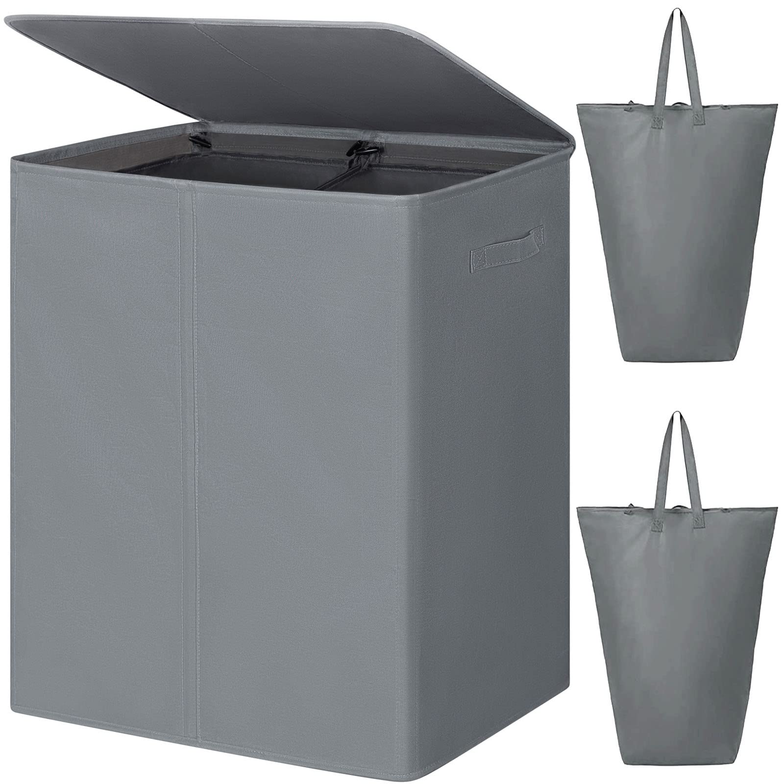 WOWLIVE front view showing double compartment and lid for concealed, organized storage