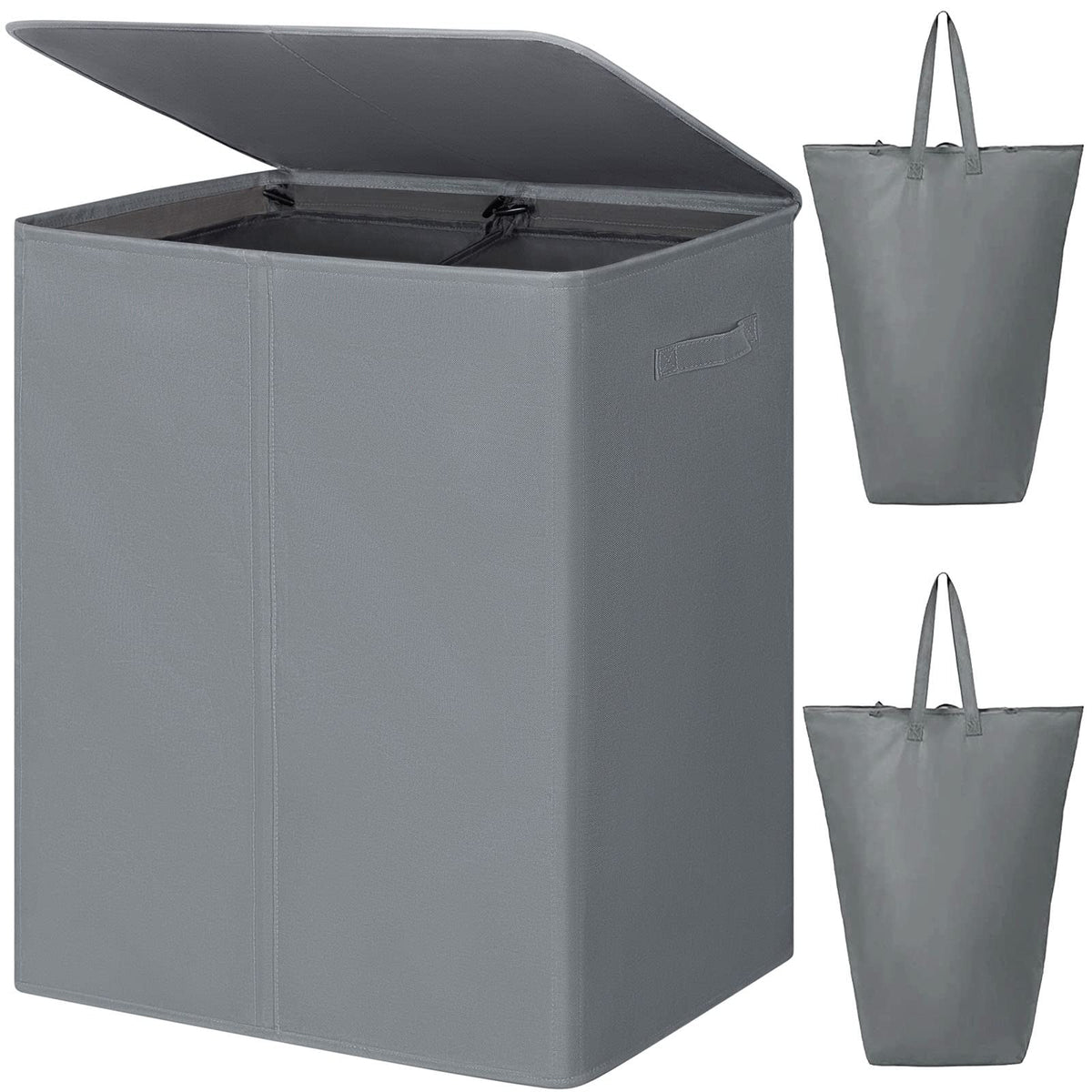 WOWLIVE front view showing double compartment and lid for concealed, organized storage