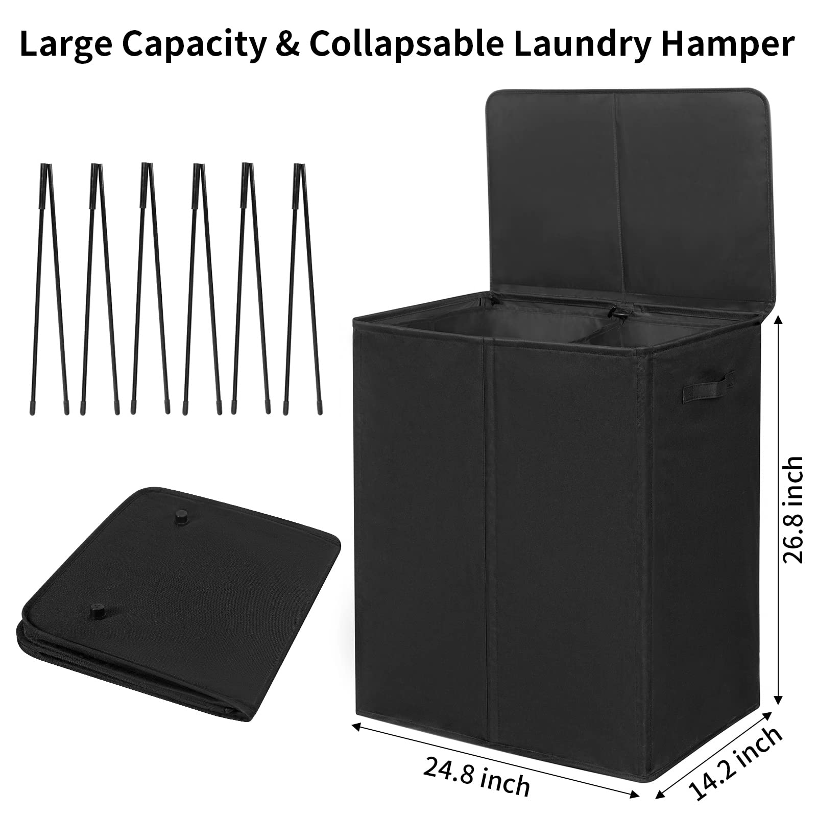 WOWLIVE fabric and fiber rod detail demonstrating durable 600D Oxford strength and stability