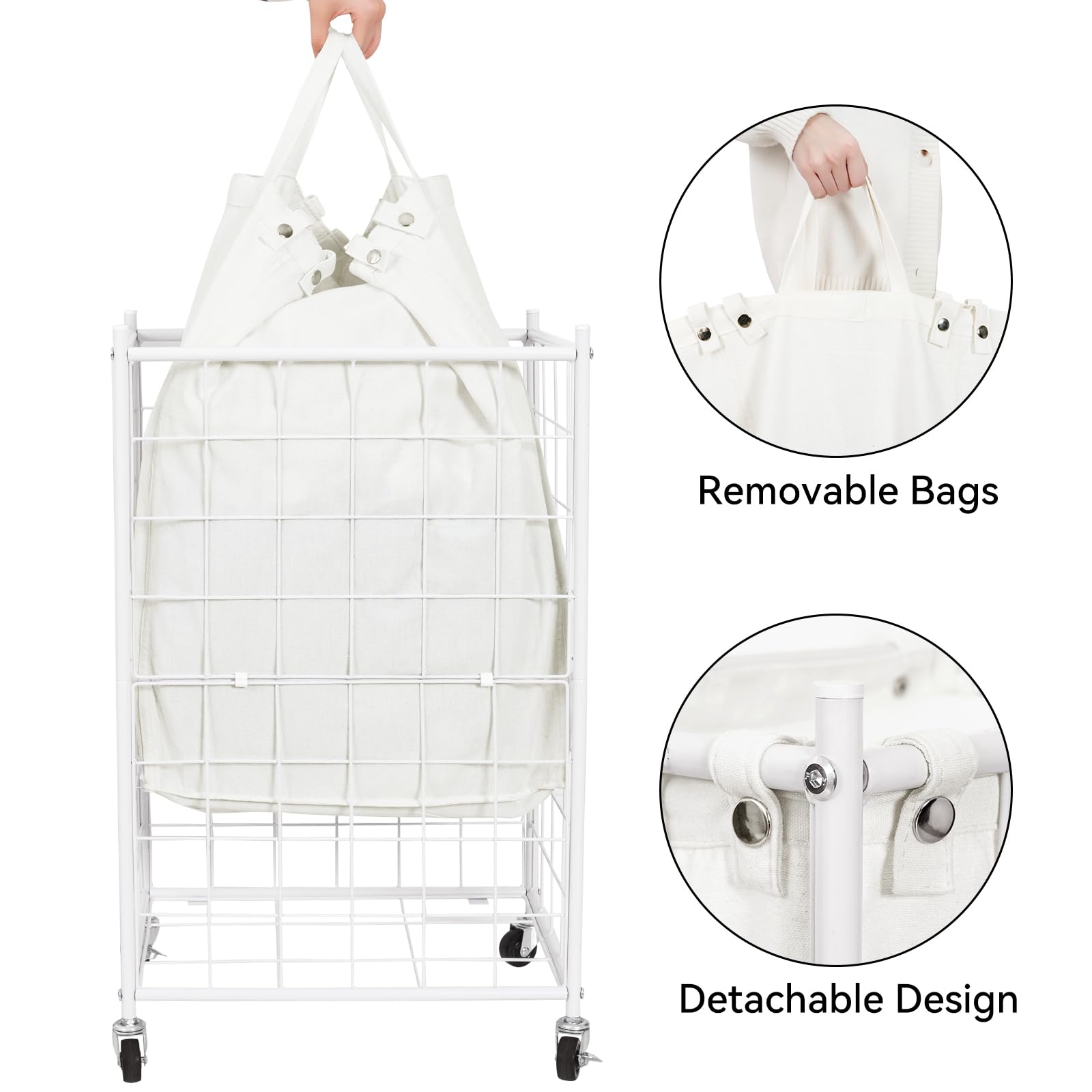 WOWLIVE filled basket with towels illustrating generous 100L capacity benefit