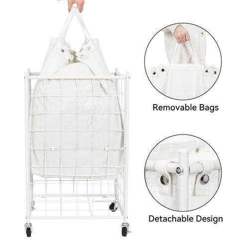 WOWLIVE filled basket with towels illustrating generous 100L capacity benefit