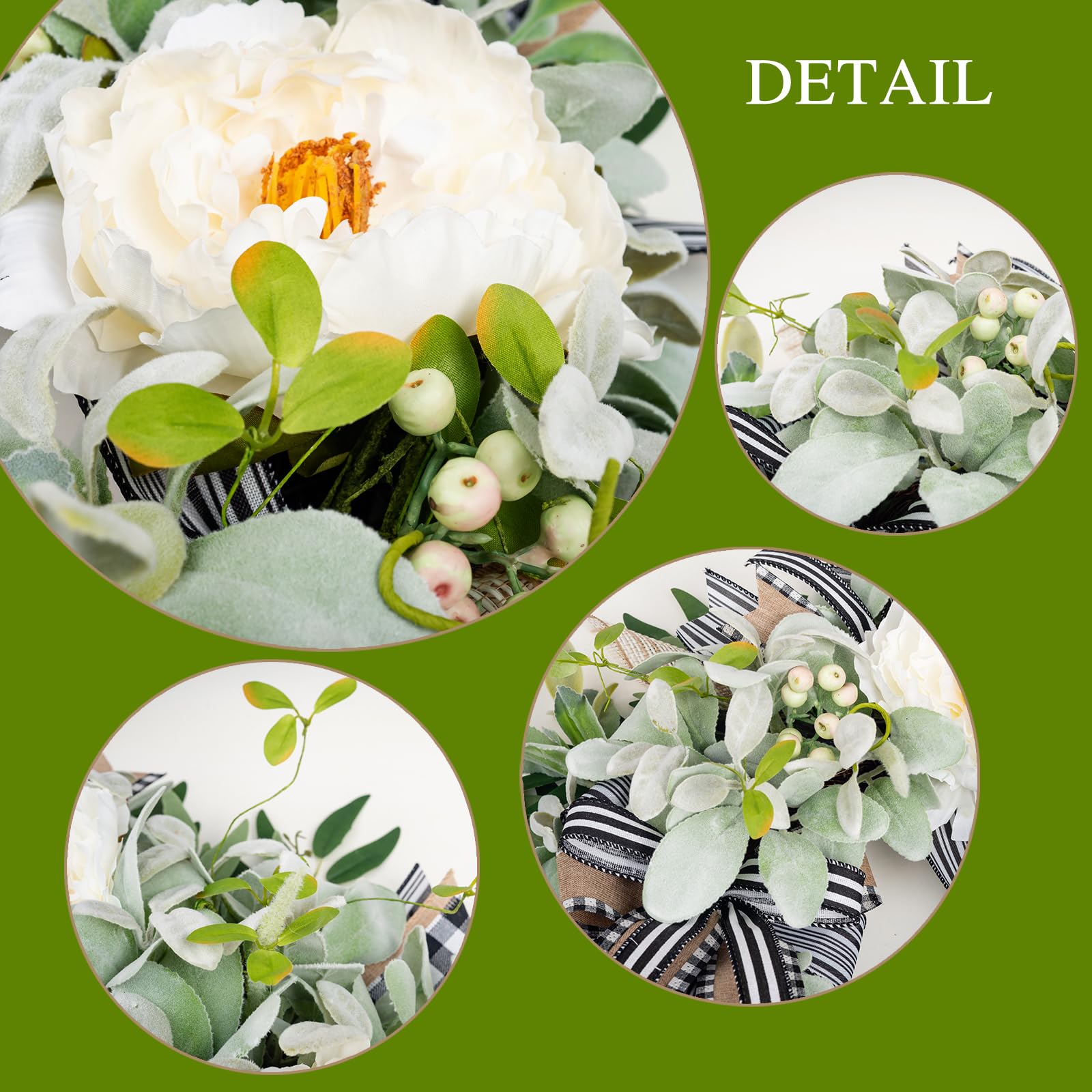WREATHOME lambs ear foliage texture highlighting soft, muted greenery