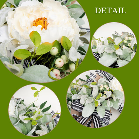 WREATHOME lambs ear foliage texture highlighting soft, muted greenery