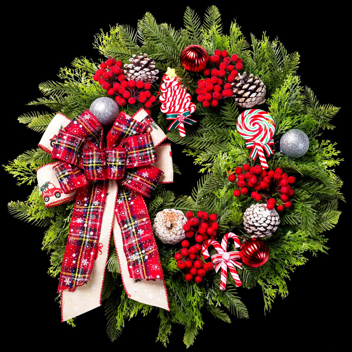 WREATHOME front door wreath adding curb appeal and welcome