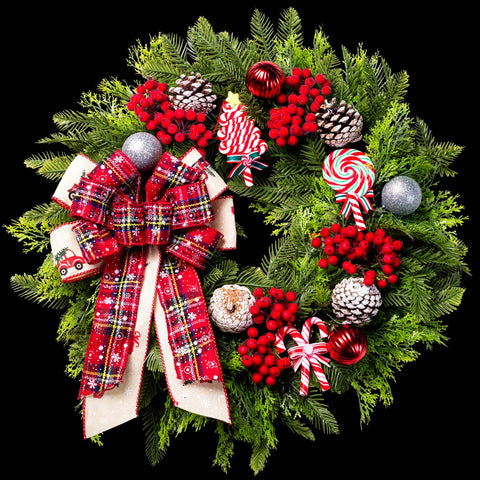 WREATHOME front door wreath adding curb appeal and welcome