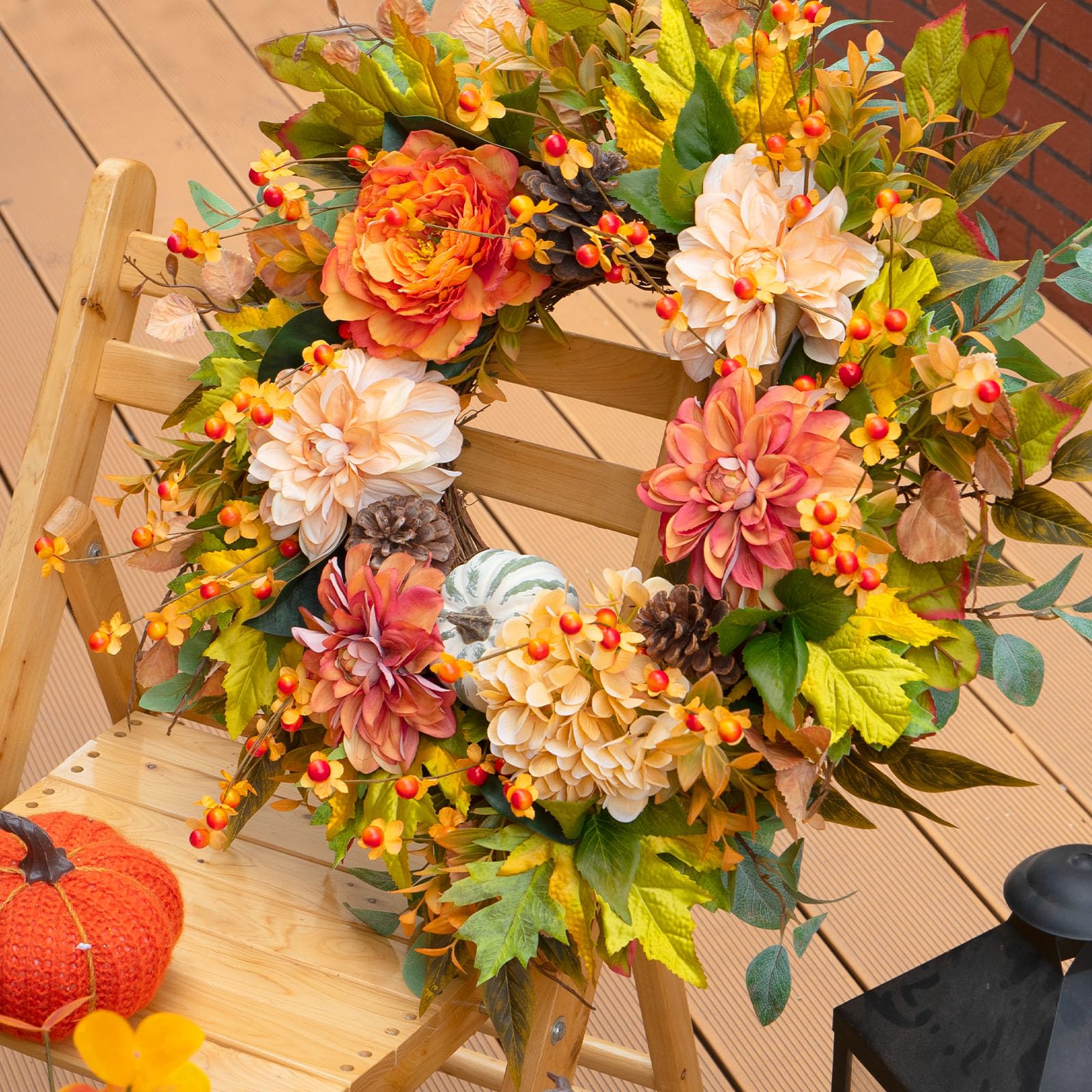 wreathqueen on fireplace mantle offering cozy indoor styling