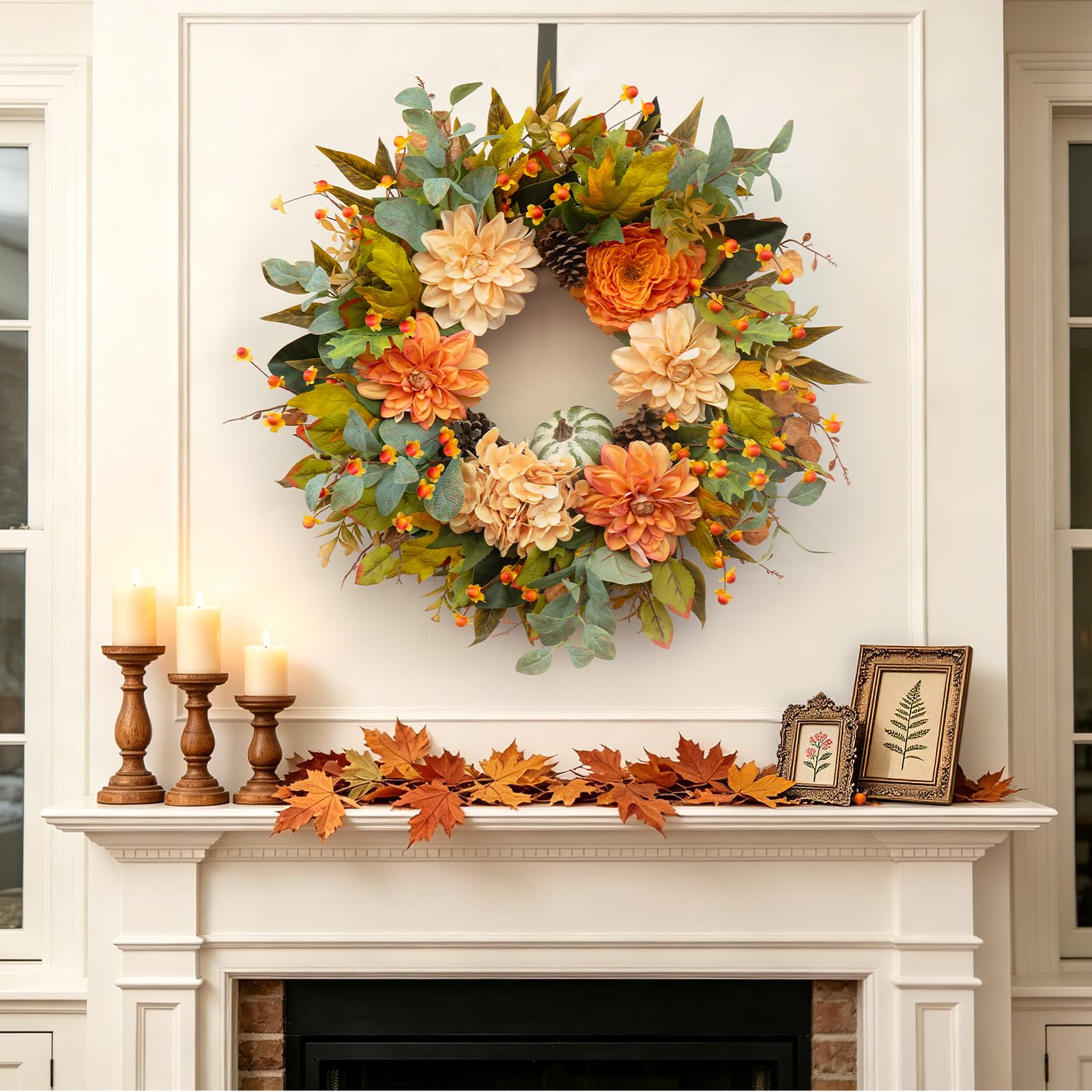 wreathqueen eucalyptus and leaf textures creating natural realism