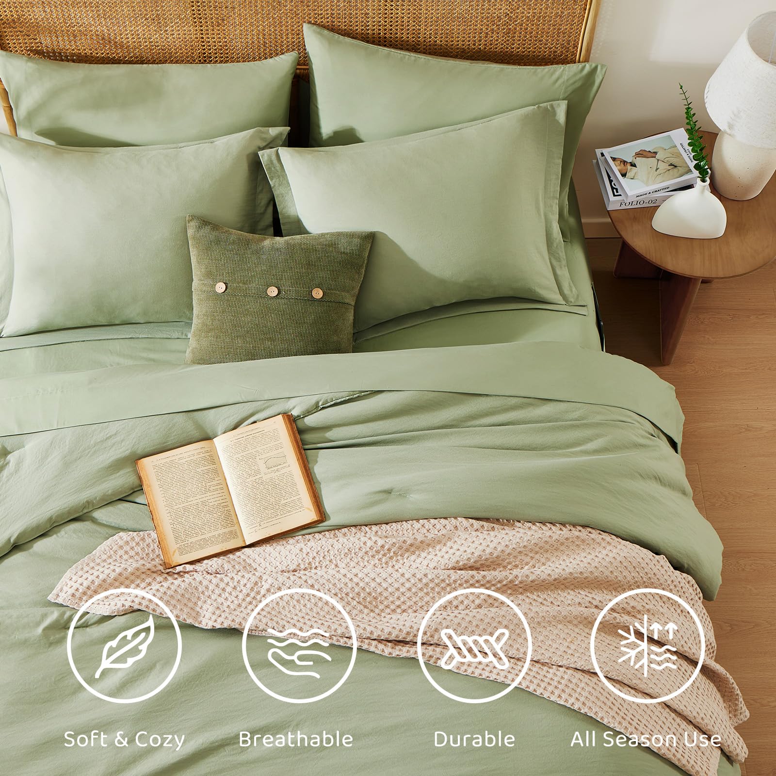 WRENSONGE detailed view of comforter stitching that prevents fill bunching and improves durability
