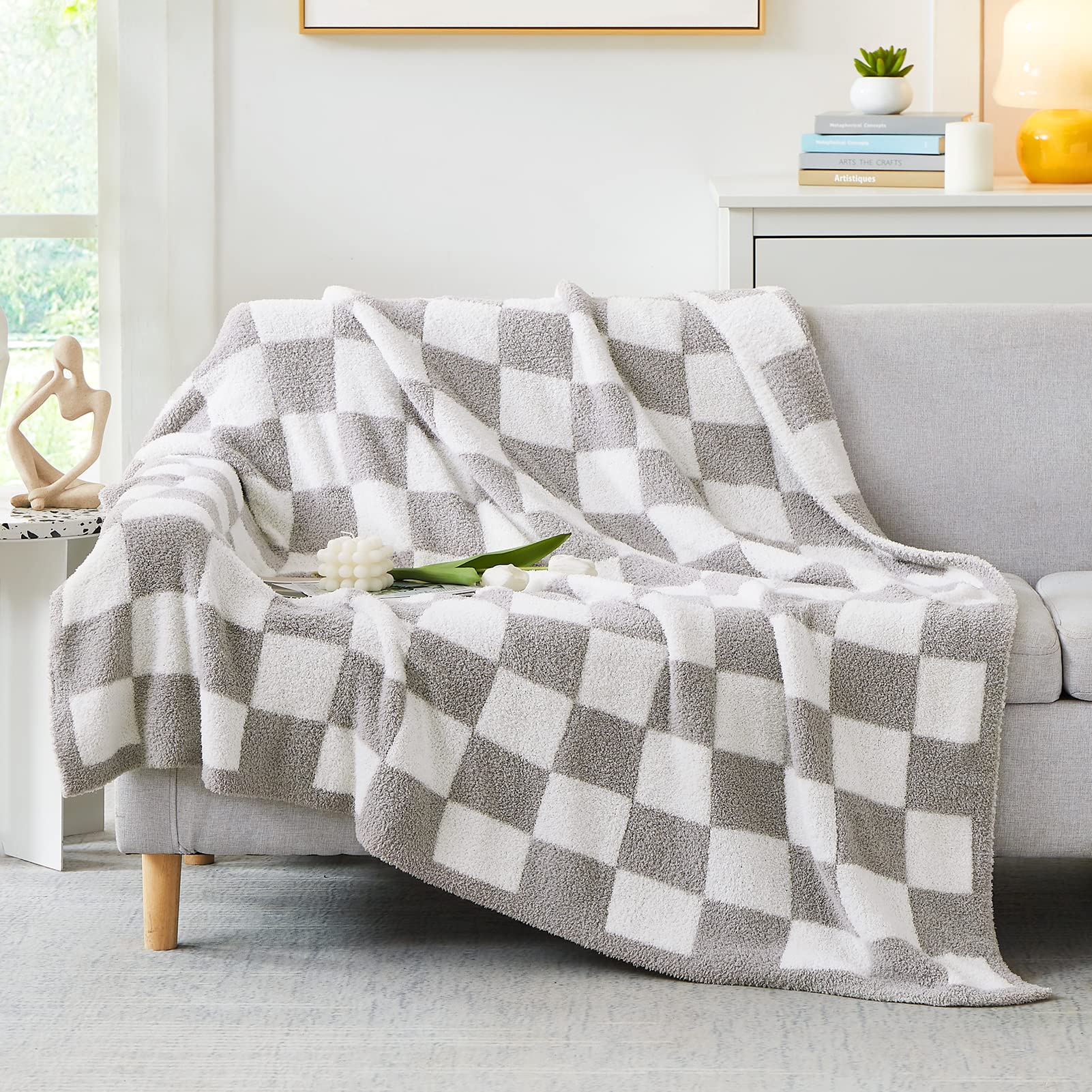 WRENSONGE front folded checkered blanket showing neat edges and ready styling benefit